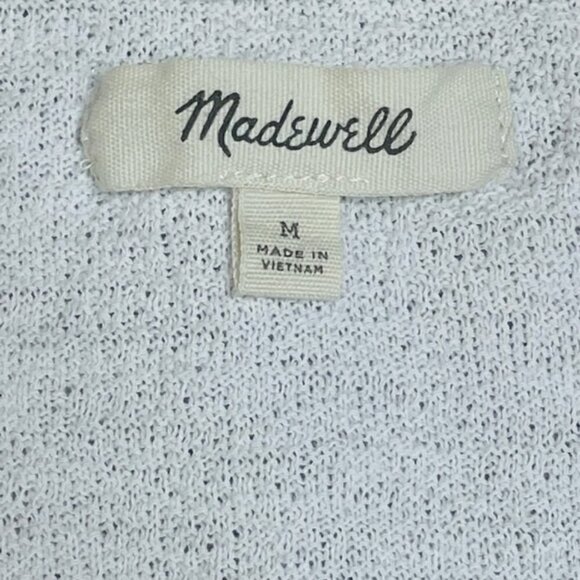 MADEWELL White Tie Waist Short Sleeve Top - Size Medium - Picture 4 of 5